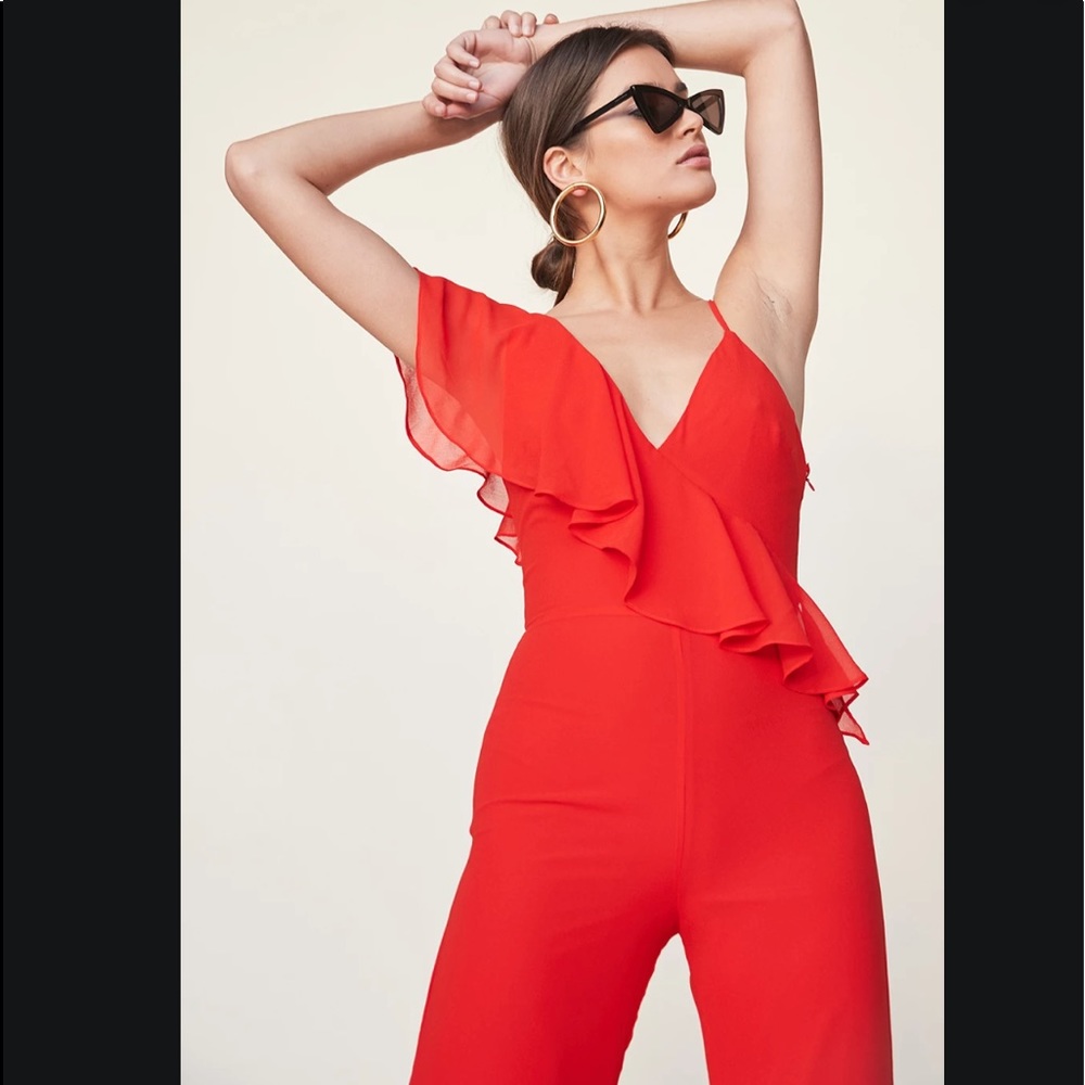 LPA Red Ruffle Jumpsuit 💃💃 - Picture 4 of 4